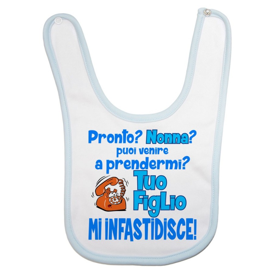 Bavaglino neonato pronto nonna nonno? puoi venire a prendermi? tua figlio mi infastidisce Per i nonni