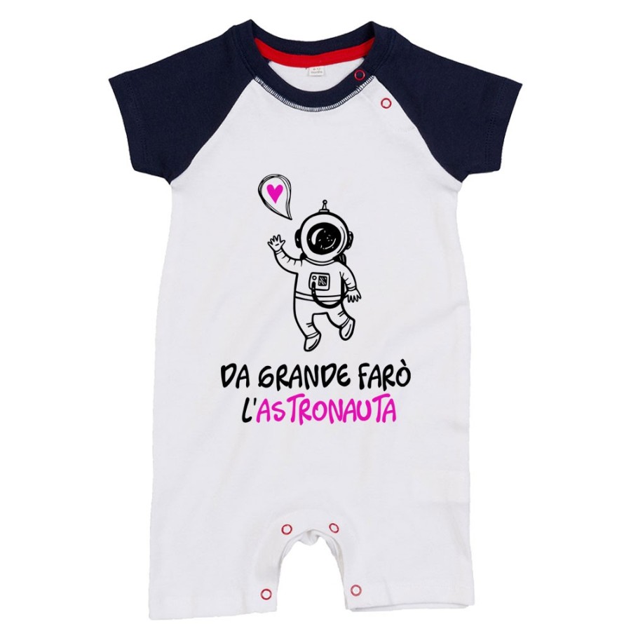 Pagliaccetto neonato da grande farò l'astronauta Da grande farò