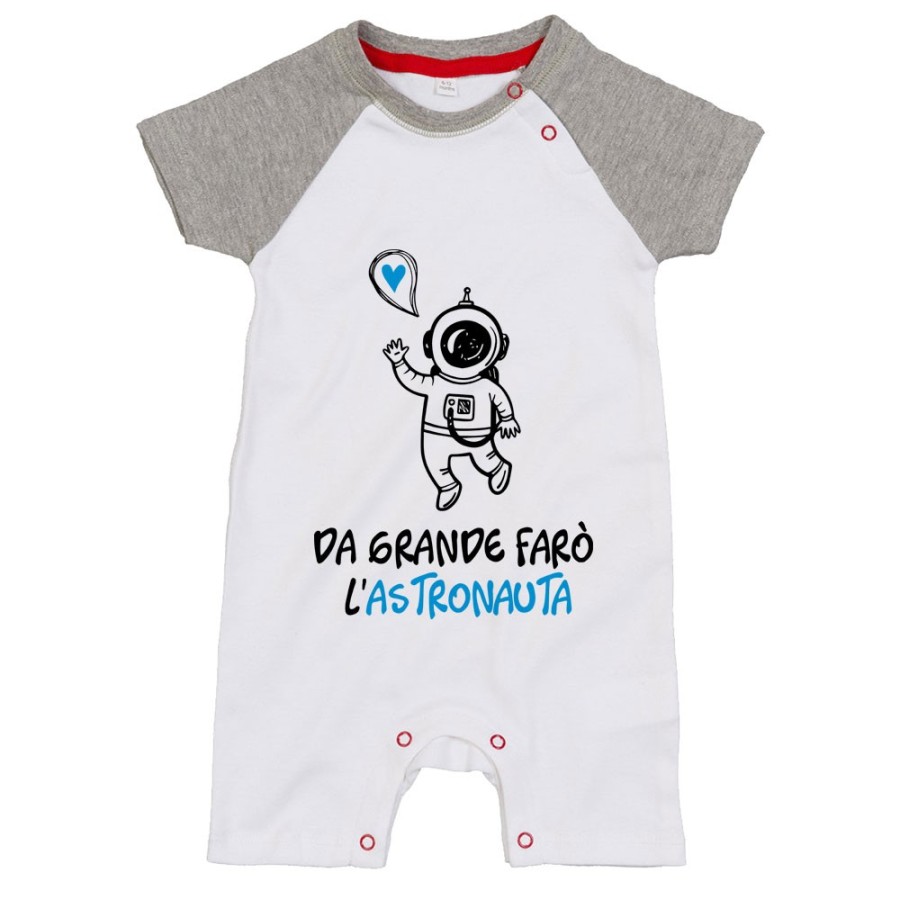 Pagliaccetto neonato da grande farò l'astronauta Da grande farò