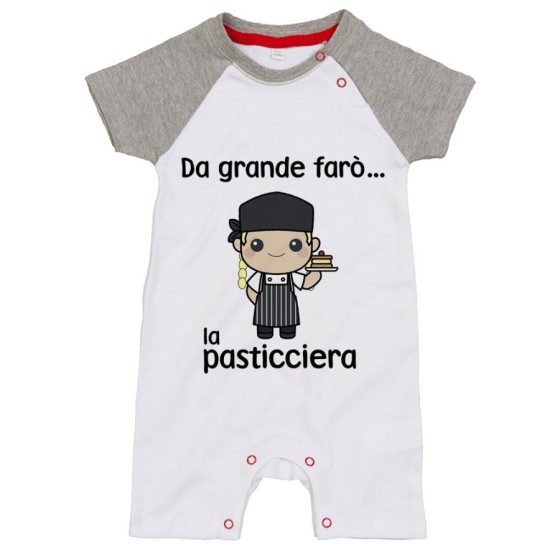 Pagliaccetto neonato da grande farò il pasticcere Da grande farò