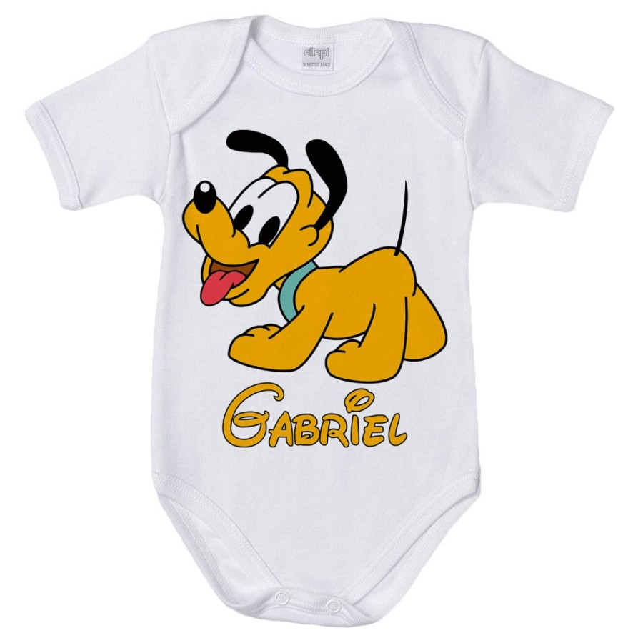 Body neonato personalizzato con nome baby pluto Cartoon