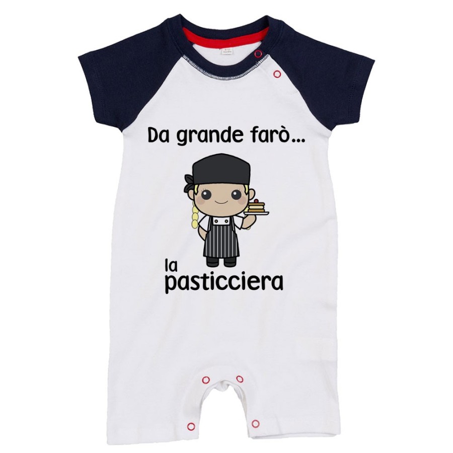 Pagliaccetto neonato da grande farò il pasticcere Da grande farò