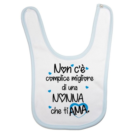 Bavaglino neonato non c'è complice migliore di un nonno di una nonna che ti ama Per i nonni