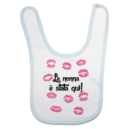Bavaglino neonato personalizzabile con nome nonna è stata qui Per i nonni