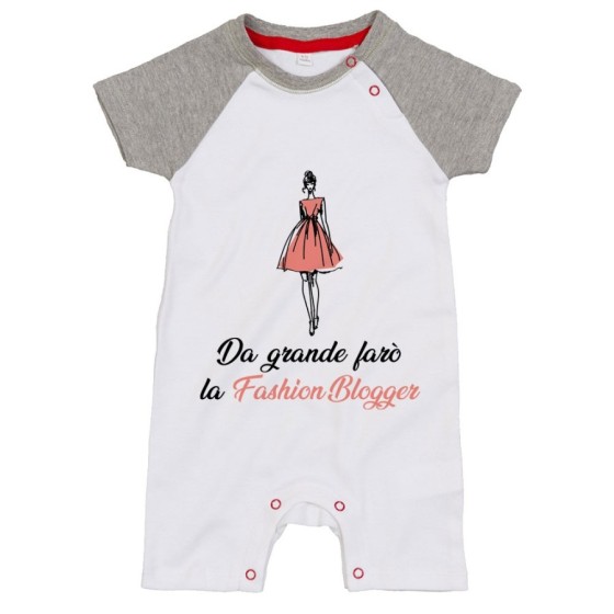 Pagliaccetto neonata da grande farò la fashion blogger Da grande farò