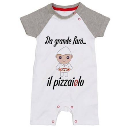 Pagliaccetto neonato da grande farò il pizzaiolo Da grande farò
