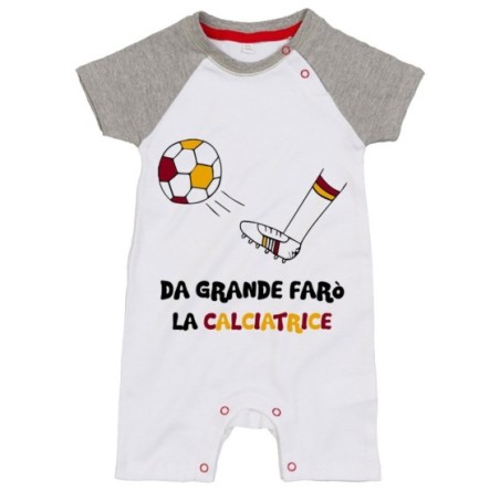 Pagliaccetto neonato da grande farò il calciatore giallo...