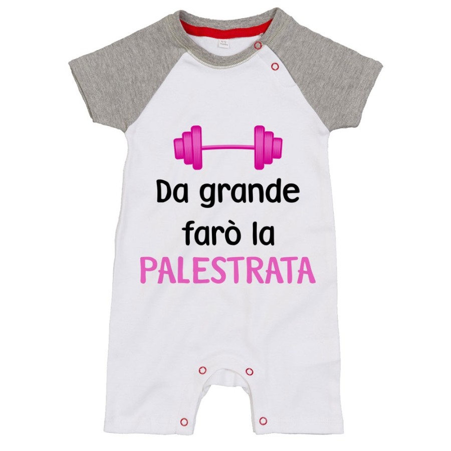 Pagliaccetto neonato da grande farò il palestrato Da grande farò