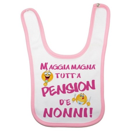 Bavaglino neonato mi devo mangiare tutta la pensione del nonnodei nonni Per i nonni