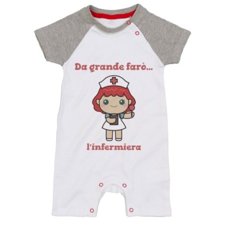 Pagliaccetto neonata da grande farò l'infermiera