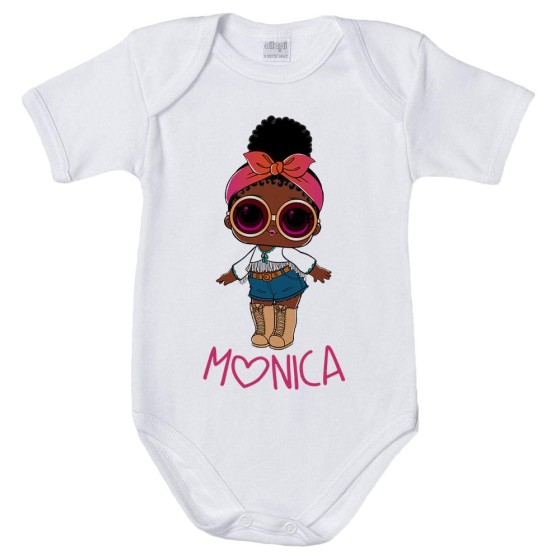 Body neonata personalizzato con nome lol con la bandana e occhiali Cartoon