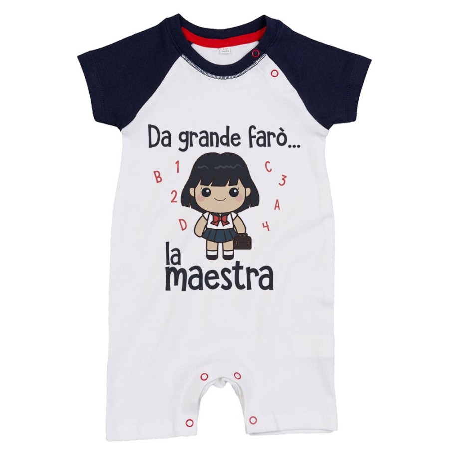 Pagliaccetto neonato da grande farò il maestro Da grande farò