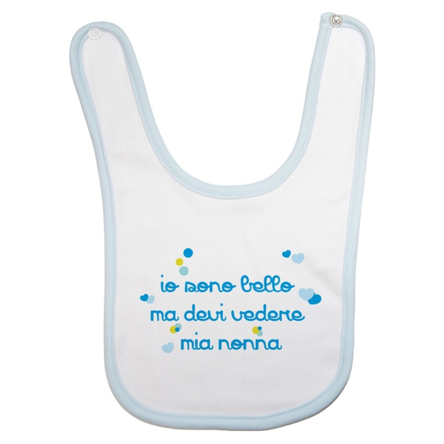 Bavaglino neonato personalizzabile con nome io sono bella ma devi vedere mio nonno i miei nonni Per i nonni