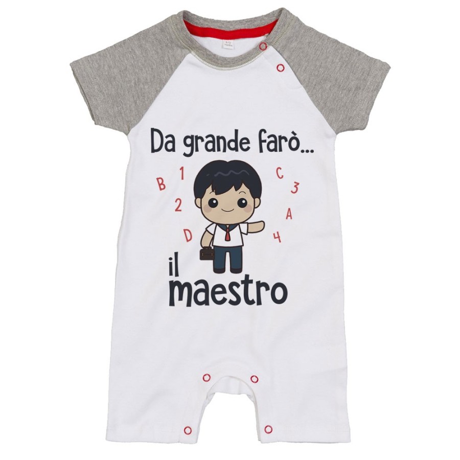 Pagliaccetto neonato da grande farò il maestro Da grande farò
