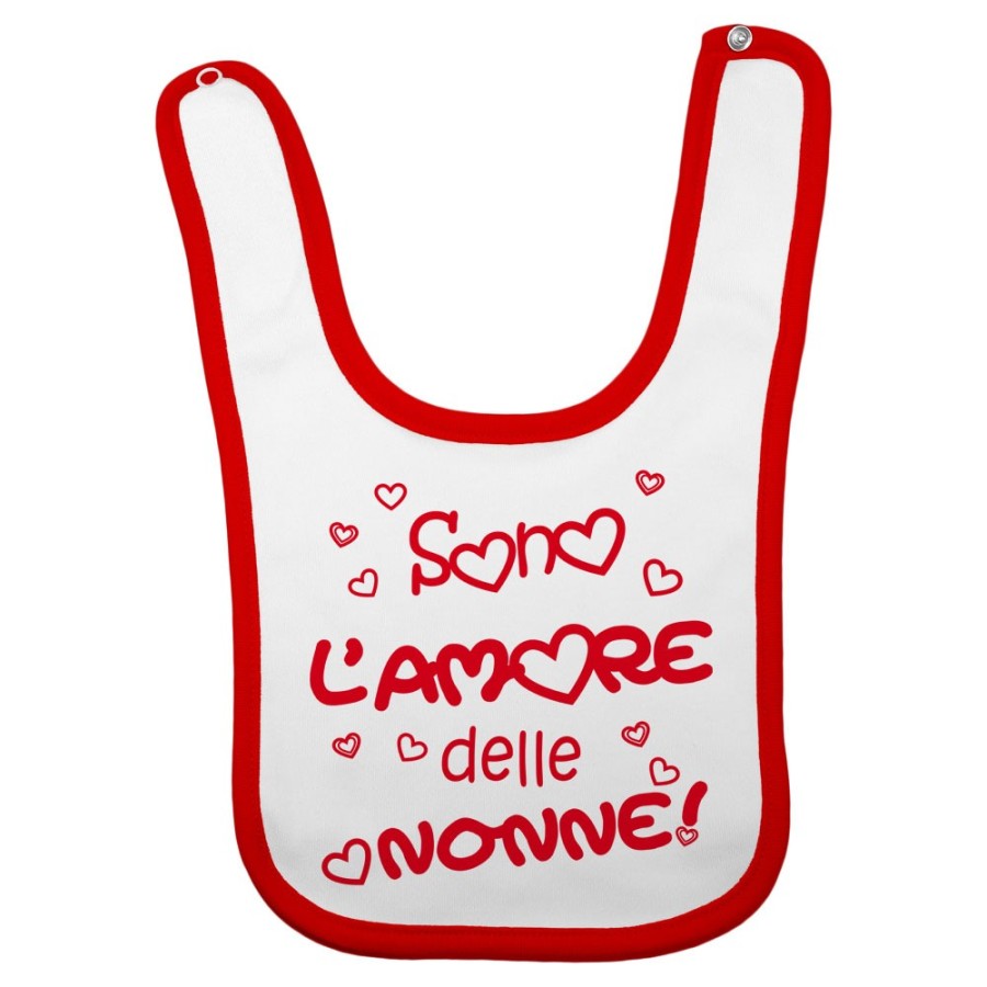 Bavaglino neonato personalizzabile con nome sono l'amore del nonno dei nonni Per i nonni