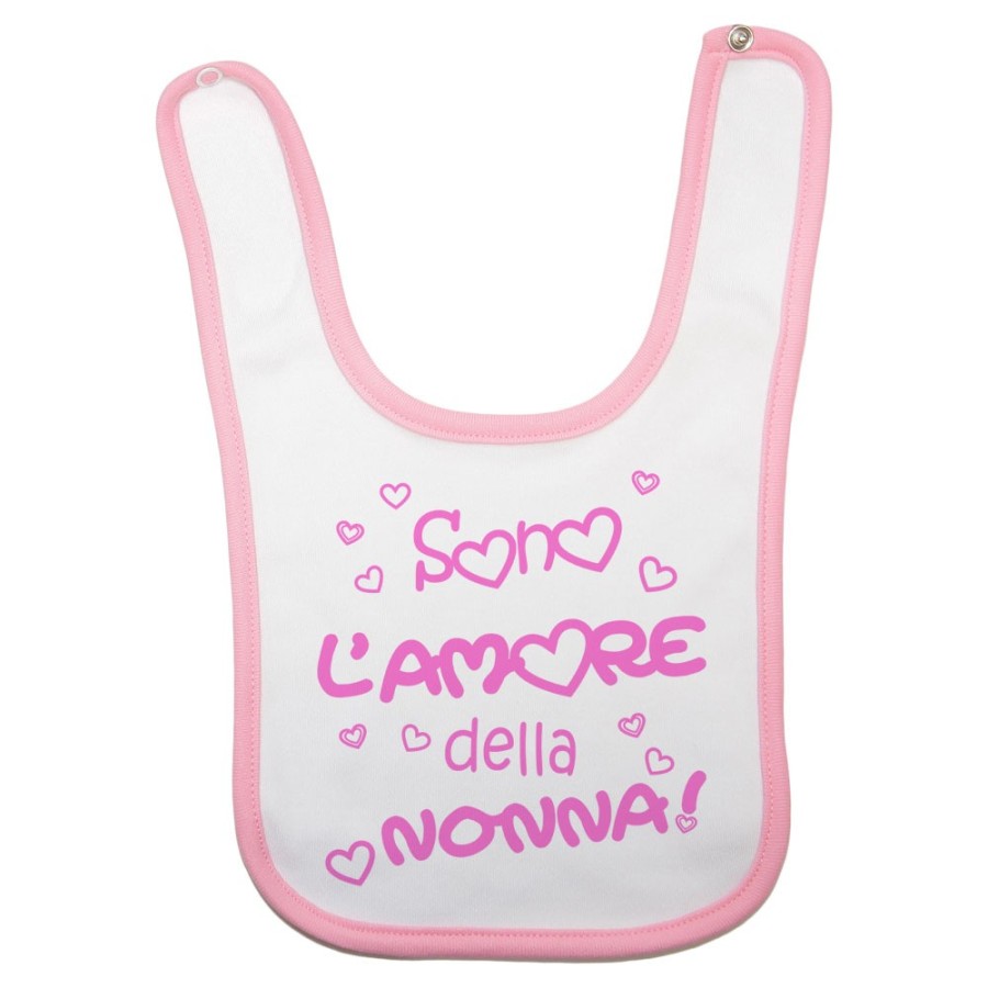 Bavaglino neonato personalizzabile con nome sono l'amore del nonno dei nonni Per i nonni
