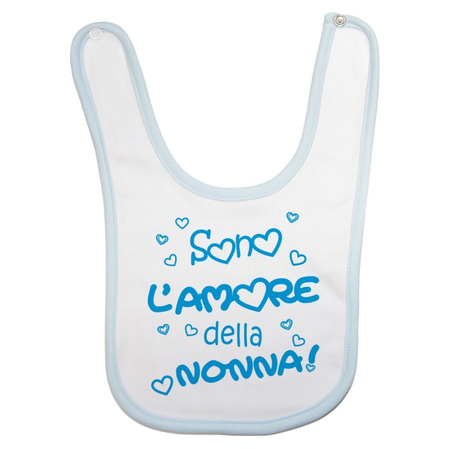 Bavaglino neonato personalizzabile con nome sono l'amore del nonno dei nonni Per i nonni