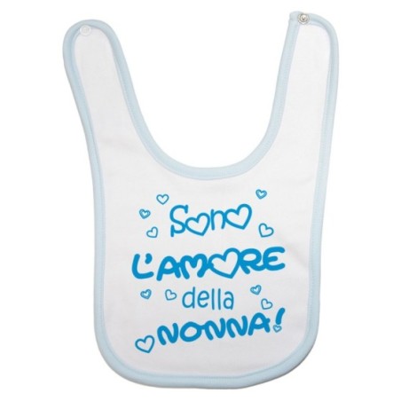 Bavaglino neonato personalizzabile con nome sono l'amore del nonno dei nonni Per i nonni