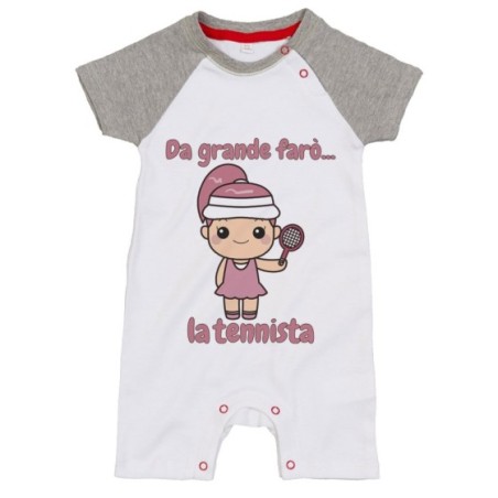 Pagliaccetto neonato da grande farò il tennista Da grande farò