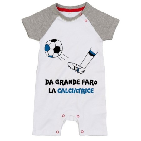 Pagliaccetto neonato da grande farò il calciatore nero...