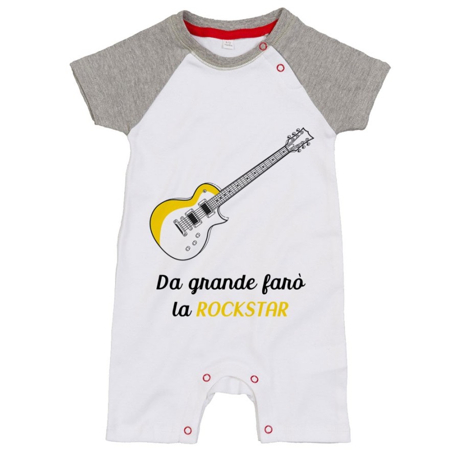 Pagliaccetto neonato da grande farò la rockstar Da grande farò