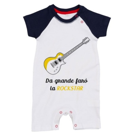 Pagliaccetto neonato da grande farò la rockstar Da grande farò
