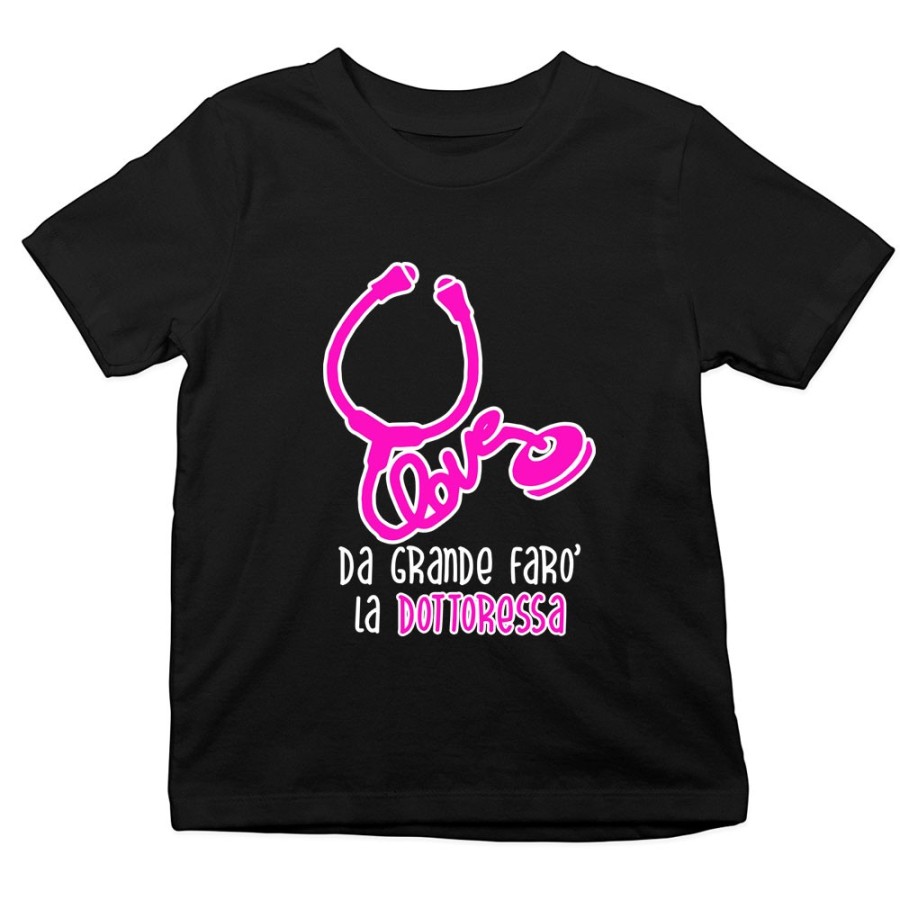 T-shirt bambino da grande farò il dottore Da grande farò