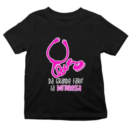 T-shirt bambino da grande farò il dottore Da grande farò
