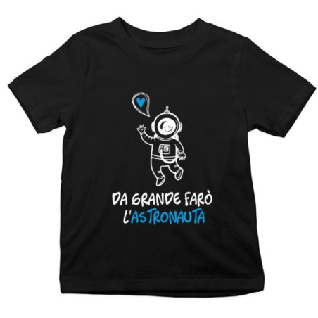 T-shirt bambino da grande farò l'astronauta Da grande farò
