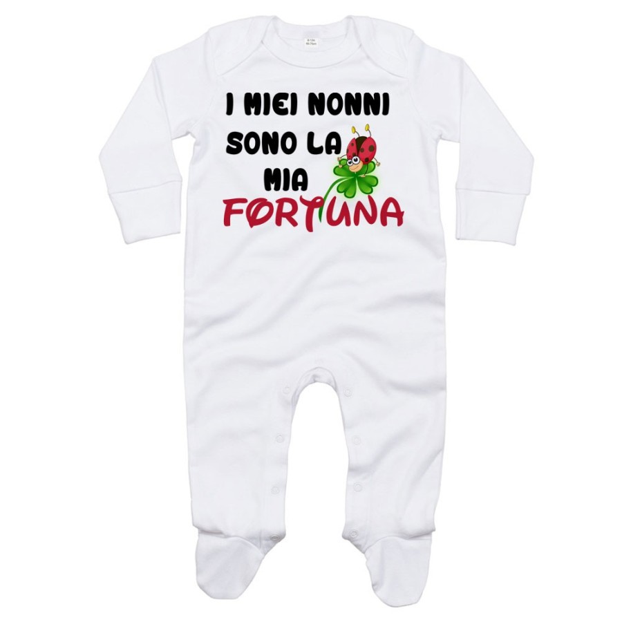 Tutina neonato il mio nonno i miei nonni sono la mia fortuna con coccinella Per i nonni