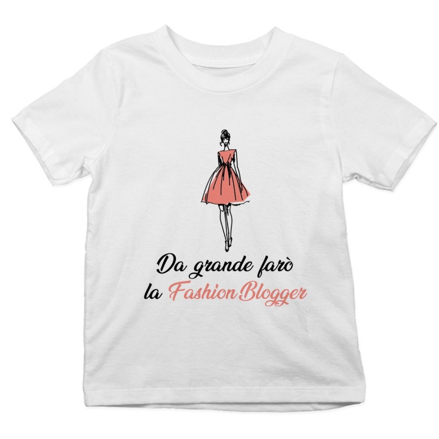 T-shirt bambina da grande farò la fashion blogger Da grande farò