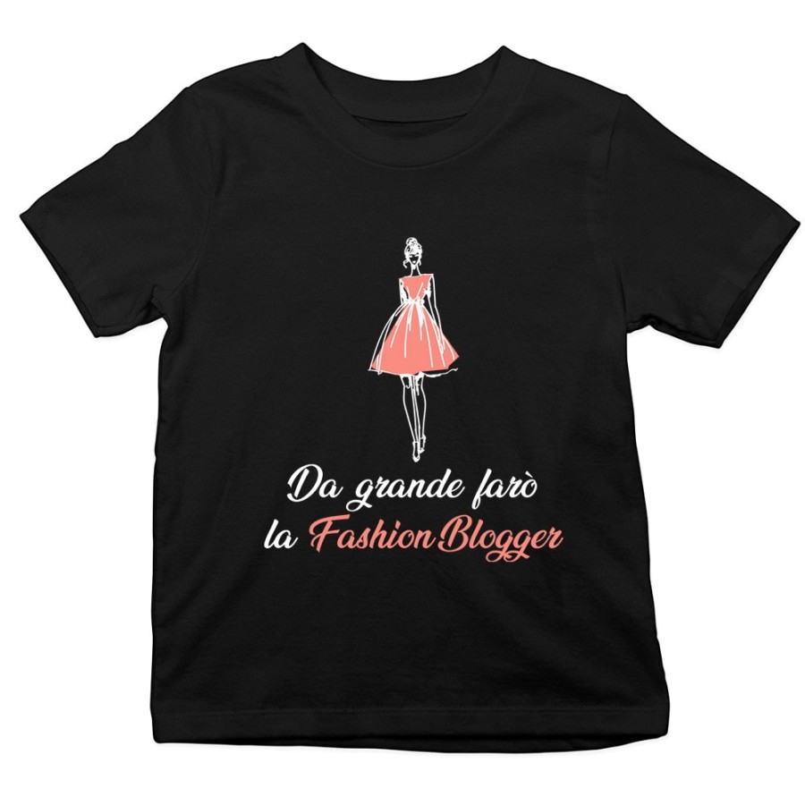 T-shirt bambina da grande farò la fashion blogger Da grande farò