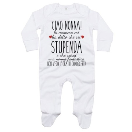 Tutina neonato ciao nonni mamma mi ha detto che siete...