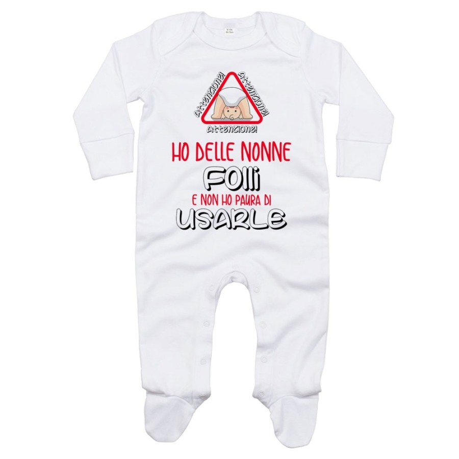 Tutina personalizzabile attenzione ho un nonno dei nonni folle folli non ho paura di usarlo usarli Per i nonni