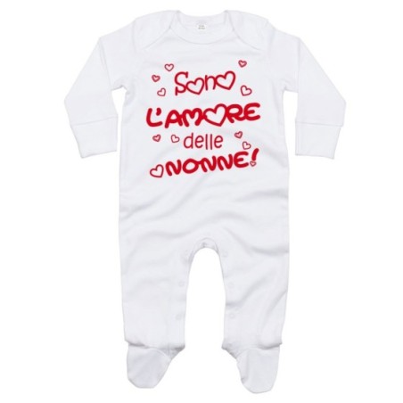 Tutina neonato personalizzabile con nome sono l'amore del...