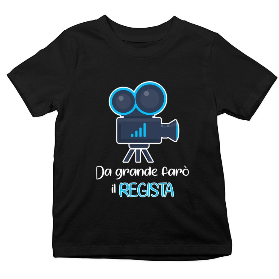 T-shirt bambino da grande farò il regista Da grande farò