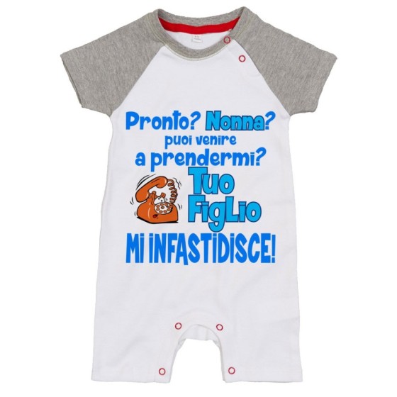 Pagliaccetto neonato pronto nonna nonno? puoi venire a prendermi? tua figlio mi infastidisce Per i nonni