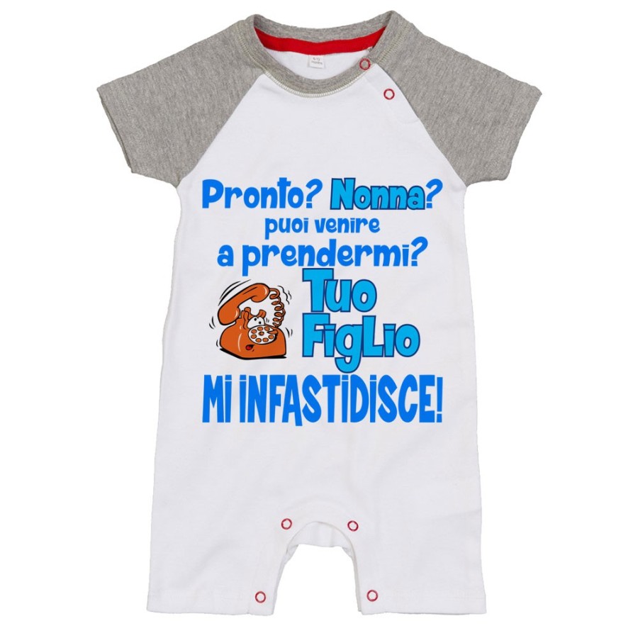 Pagliaccetto neonato pronto nonna nonno? puoi venire a prendermi? tua figlio mi infastidisce Per i nonni