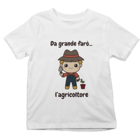 T-shirt bambino da grande farò l'agricoltore