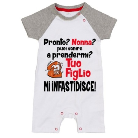 Pagliaccetto neonato pronto nonna nonno? puoi venire a prendermi? tua figlio mi infastidisce Per i nonni