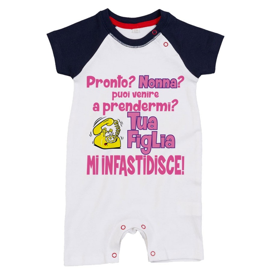 Pagliaccetto neonato pronto nonno nonna? puoi venire a prendermi? tua figlia mi infastidisce Per i nonni