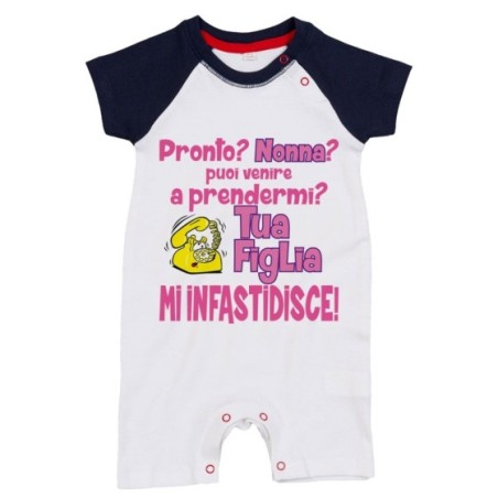 Pagliaccetto neonato pronto nonno nonna? puoi venire a prendermi? tua figlia mi infastidisce Per i nonni