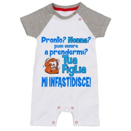 Pagliaccetto neonato pronto nonno nonna? puoi venire a prendermi? tua figlia mi infastidisce Per i nonni