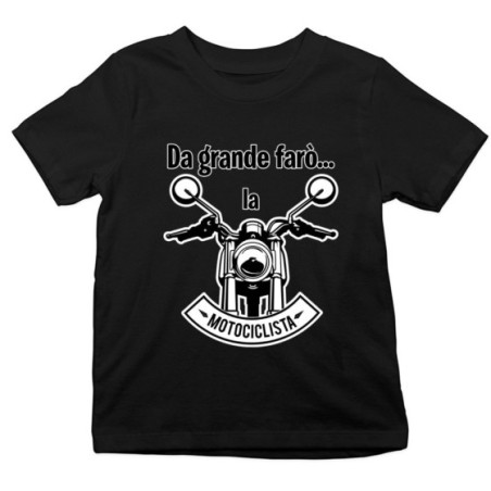 T-shirt bambino da grande farò il motociclista
