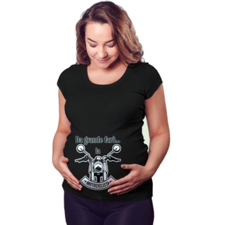 Maglia premaman da grande farò il motociclista