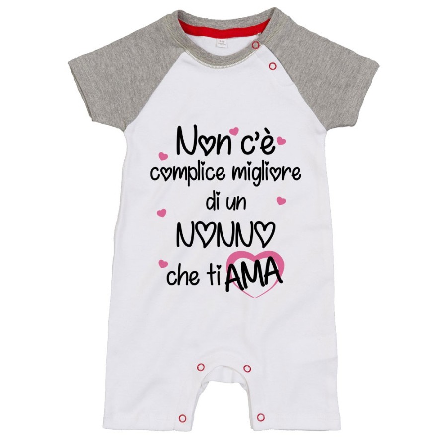 Pagliaccetto neonato non c'è complice migliore di un nonno di una nonna che ti ama Per i nonni