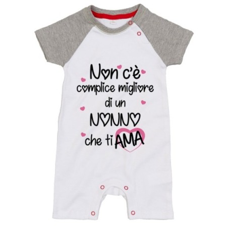 Pagliaccetto neonato non c'è complice migliore di un nonno di una nonna che ti ama Per i nonni