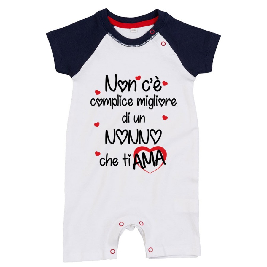 Pagliaccetto neonato non c'è complice migliore di un nonno di una nonna che ti ama Per i nonni