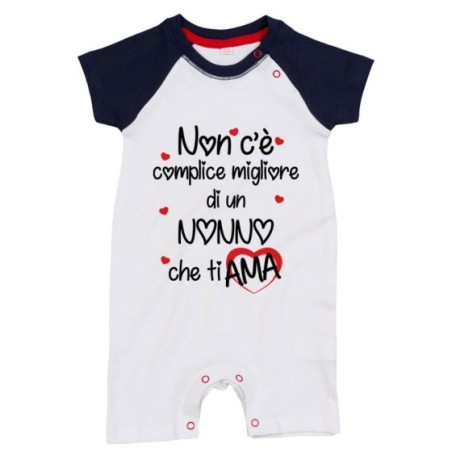 Pagliaccetto neonato non c'è complice migliore di un nonno di una nonna che ti ama Per i nonni