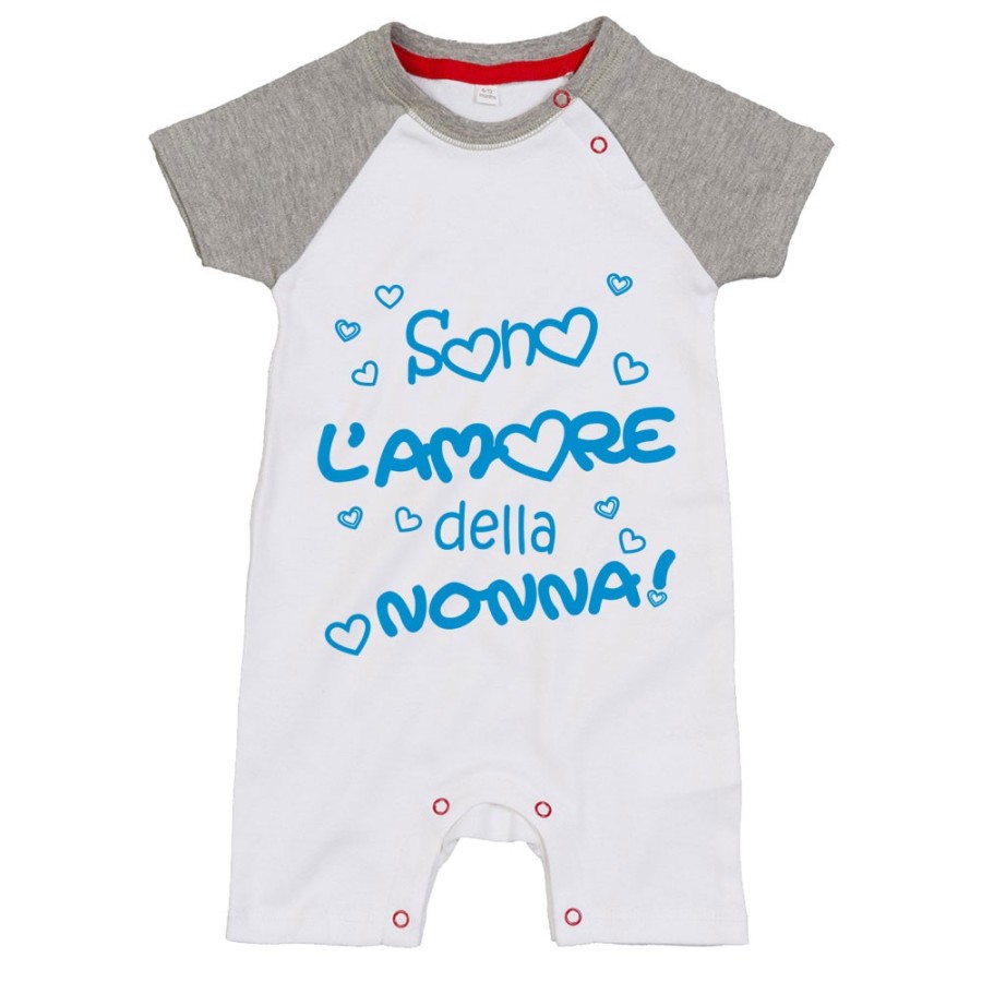 Pagliaccetto neonato personalizzabile con nome sono l'amore del nonno dei nonni Per i nonni